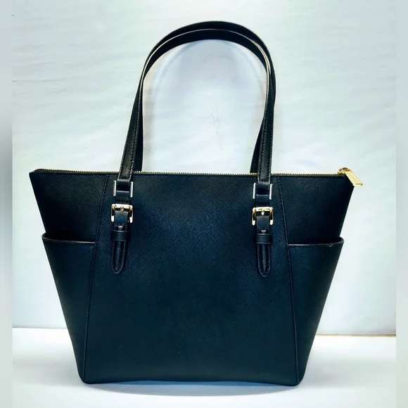 Michael Kors Charlotte M/L Leather Top Zip Tote - Picture 2 of 13